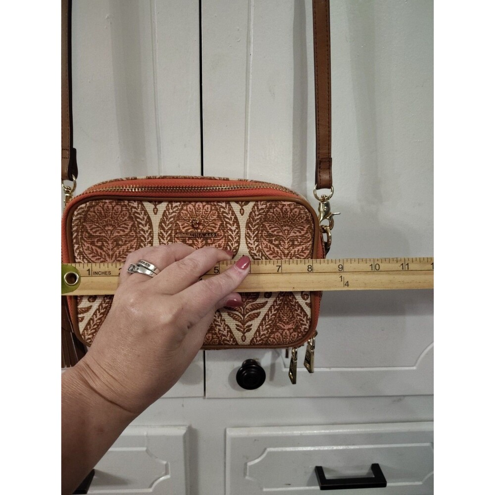 Spartina 449  Zipped Crossbody Handbag Purse Tassel - Picture 5 of 12